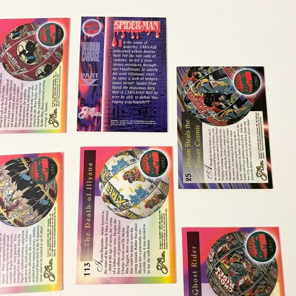 Vintage 1994 Lot of 11 Flair Cards Marvel Xmen Ghost Rider Doom Venom Spiderman - Picture 8 of 14